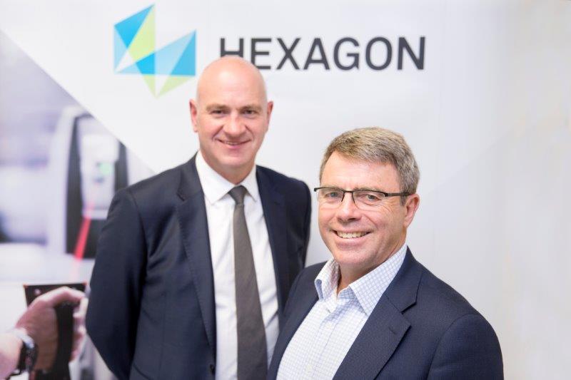 Hexagon’s general manager and director of sales and marketing Brett Green (left) with MEPC chief executive James Dipple
