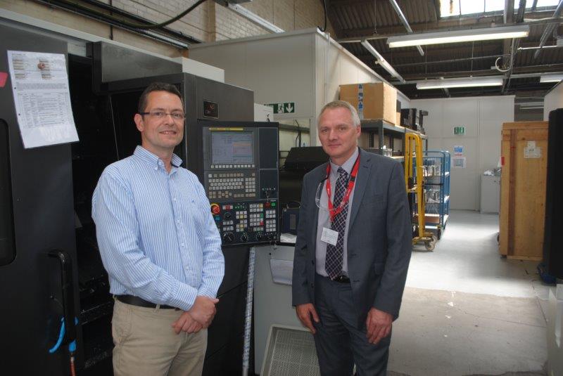 (Left) Kevin Manhood HEC Precision’s managing director with Nick Gunning, business manager, Mills CNC