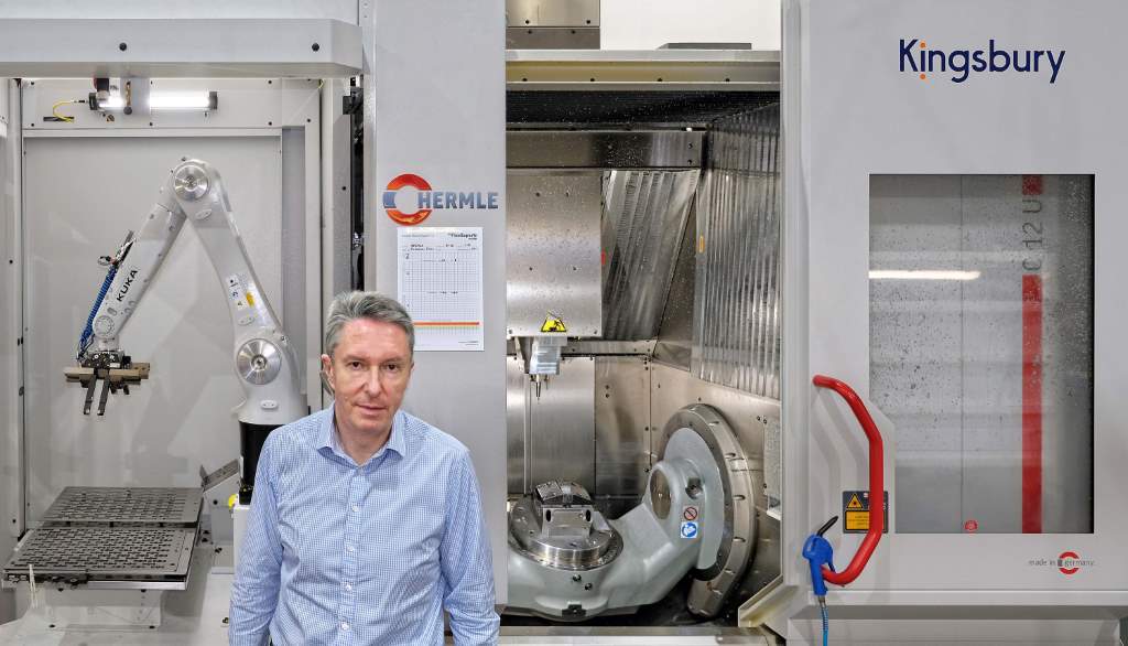 Guy Lord, owner and managing director of ATC, in front of the new Hermle automated prismatic machining cell