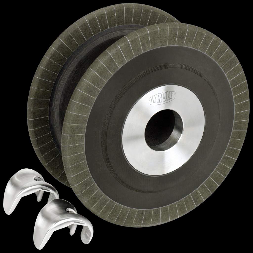 Tyrolit wheels being used to grind knee joint implants