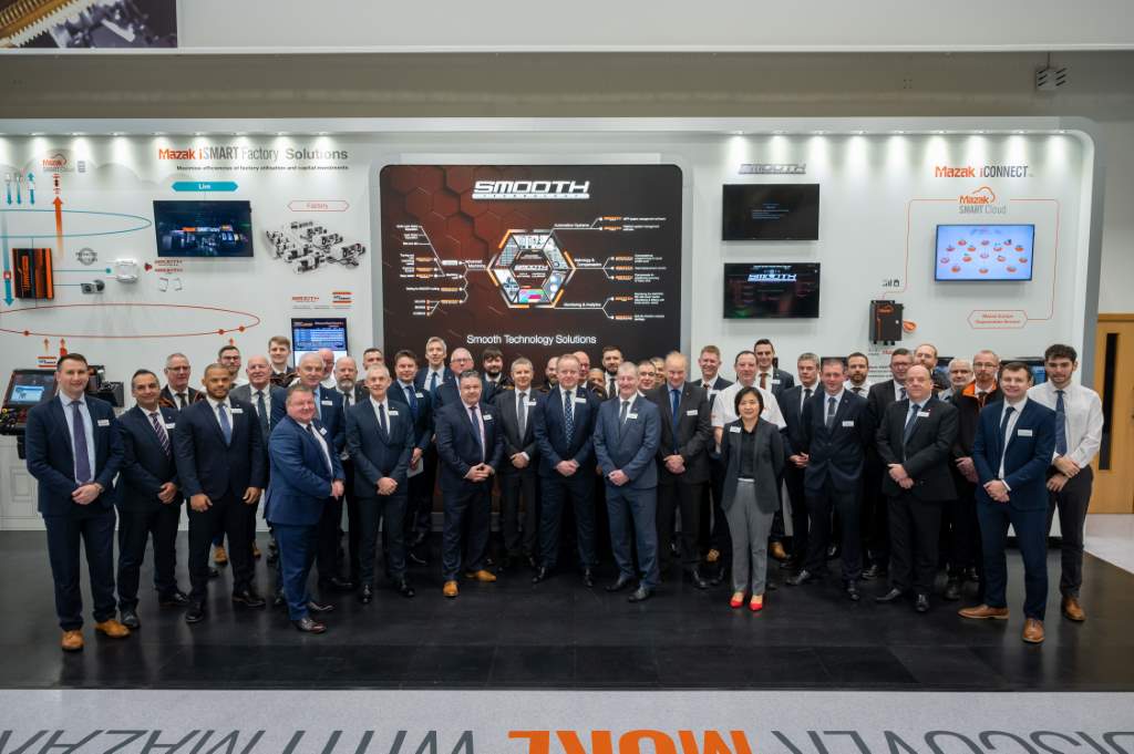 Mazak staff pictured at the company’s annual open house which took place in December 2022
