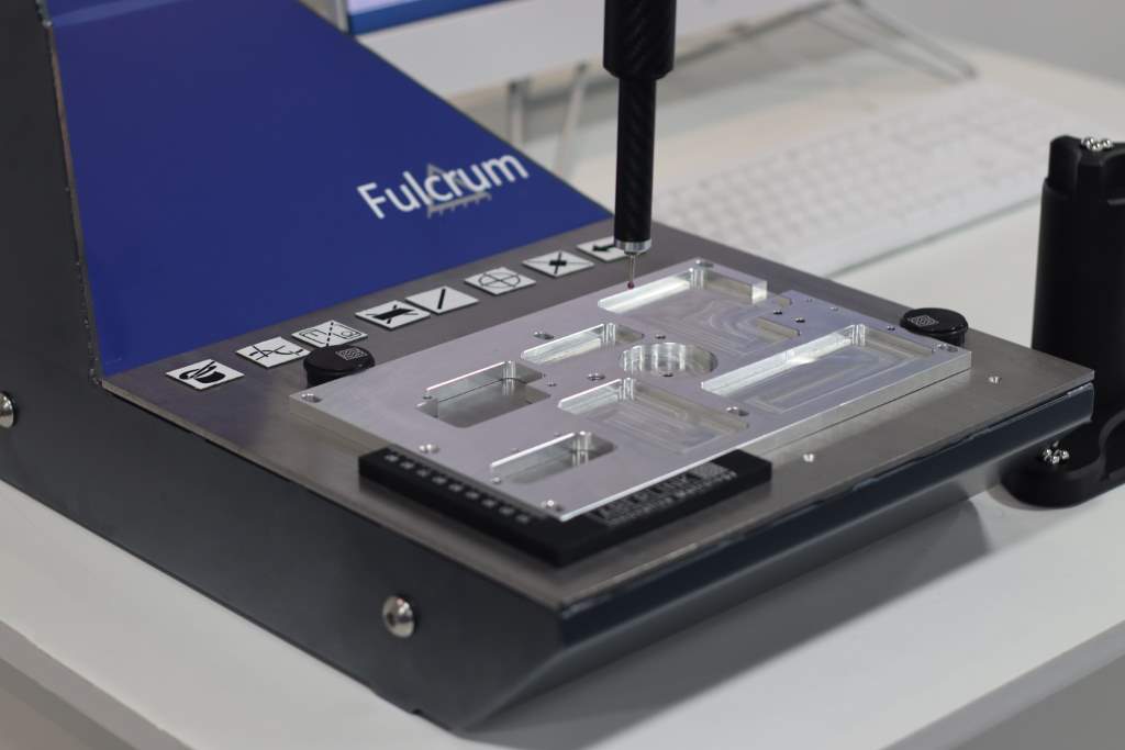 Moveable magnetic soft buttons in the Fulcrum measurement envelope enable mouse-free, single handed operation