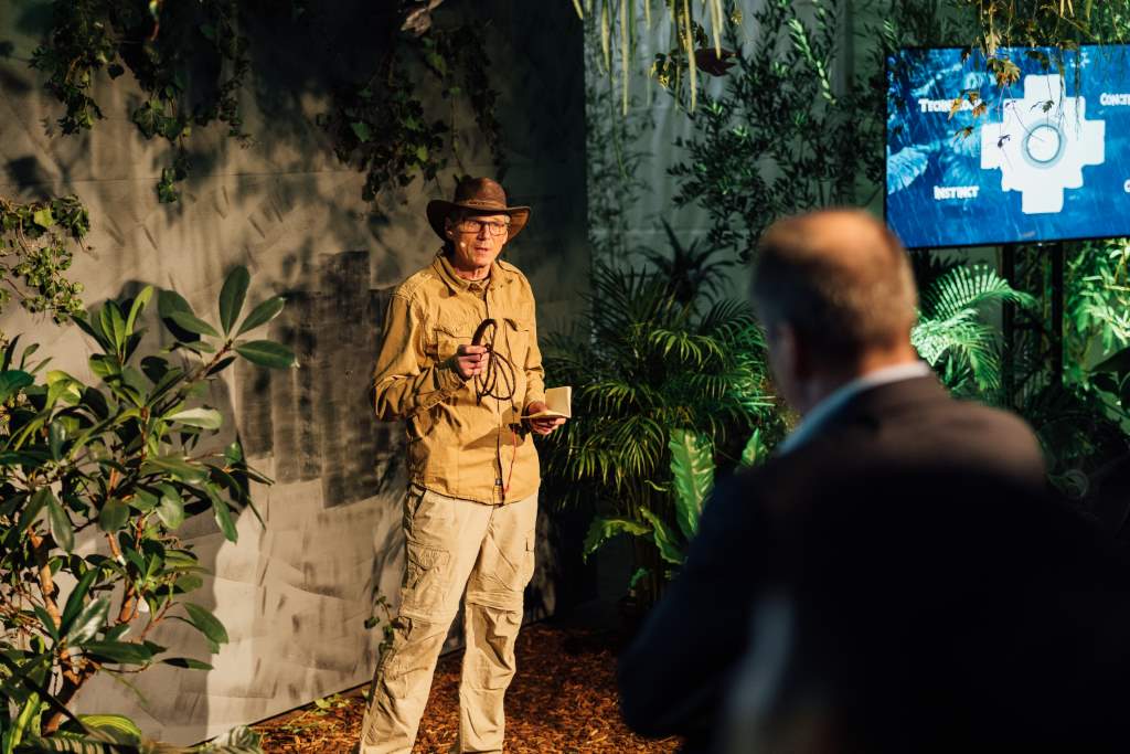 Cracking the grinding whip; Studer’s S100 machine was presented in a jungle style location representing the spirit of exploration in grinding technology 