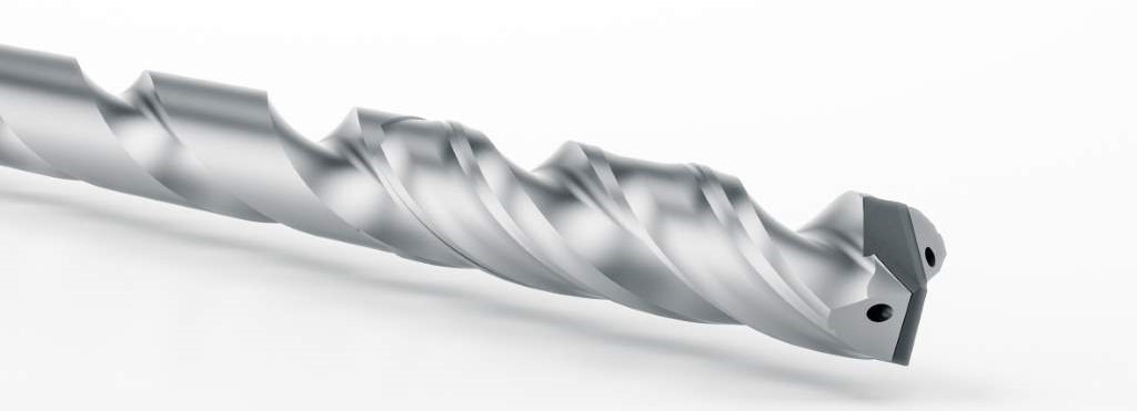 Mapal developed a new cutting tool solution for deep drilling at Schlote: A PCD cutting edge is inserted at the tip of a carbide bodied drill