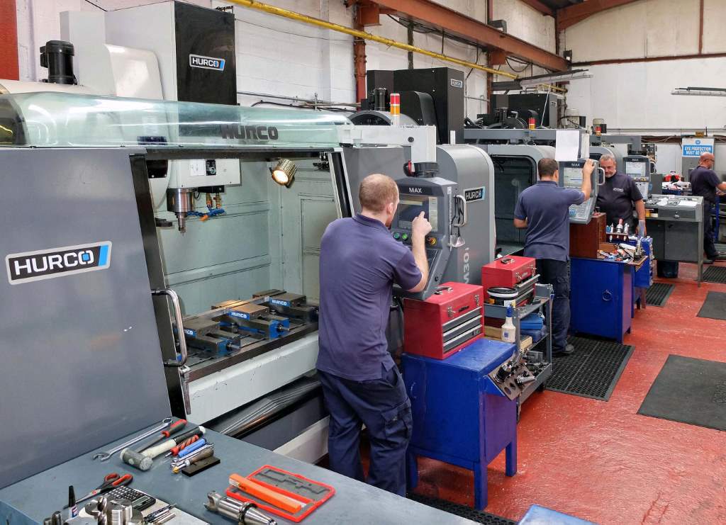 Some of the Hurco VM30i machining centres in use at Jones Nuttall