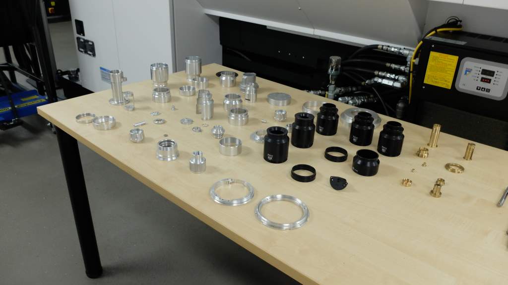 Machined components used in Vision Engineering’s microscope products 