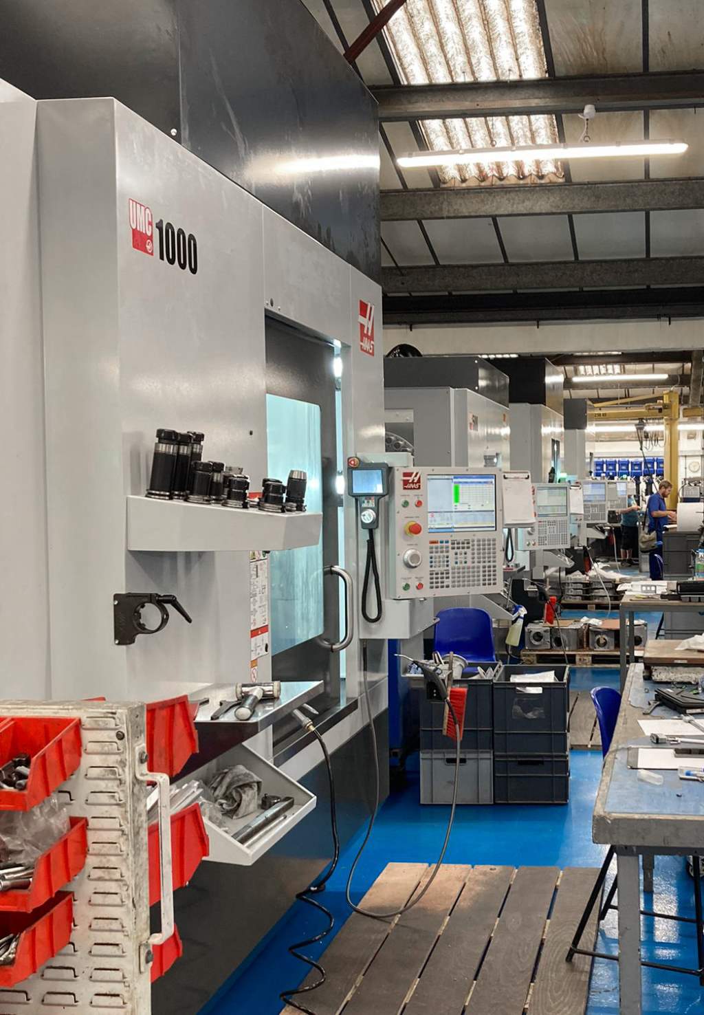 The compact footprint of the Haas UMC machines enables more to be placed on the shopfloor at Maycast-Nokes 