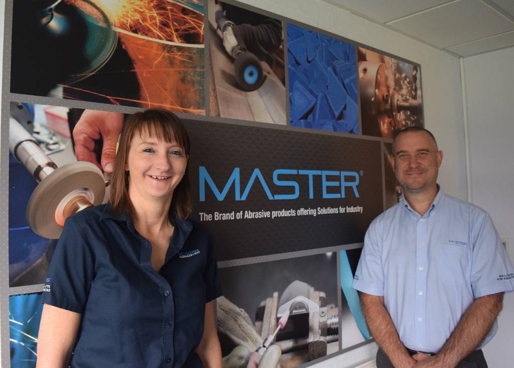 Ian Meredith and Kelly Warrington will offer applications support alongside other members of the Master Abrasives team and visitors from Micromatic, Rosa, Supfina, and UVA